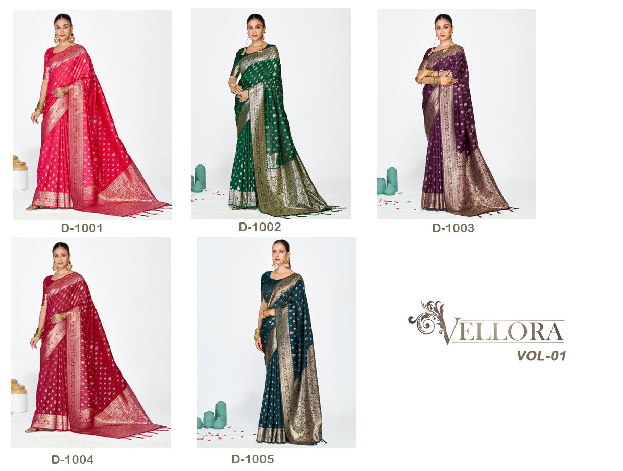 Vellora Vol 1 Banarasi Silk Weaving Work Saree