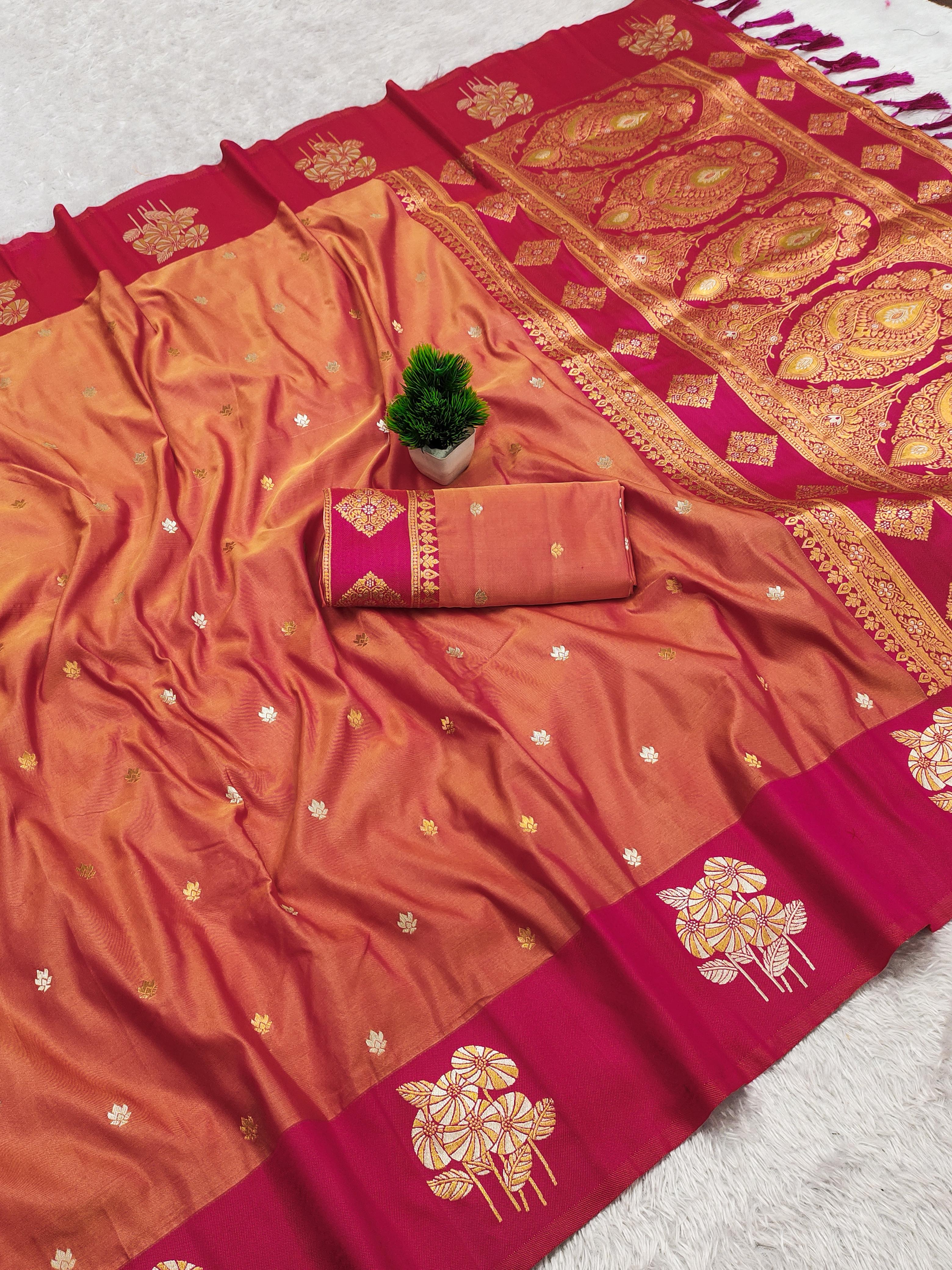 lekha MN Shreeja Vol 5 Soft Silk Gold And Banarasi Zari Saree