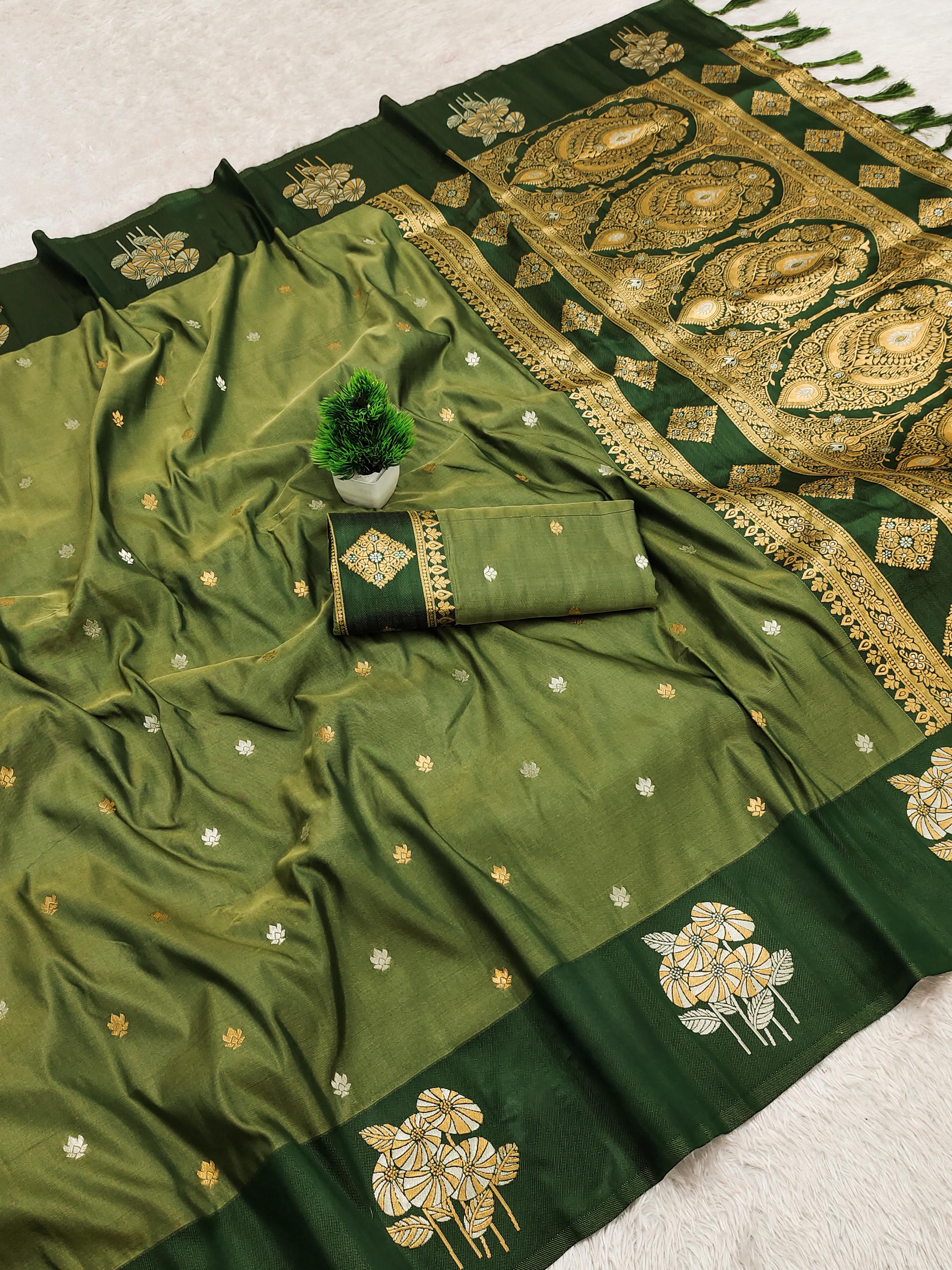 lekha MN Shreeja Vol 5 Soft Silk Gold And Banarasi Zari Saree