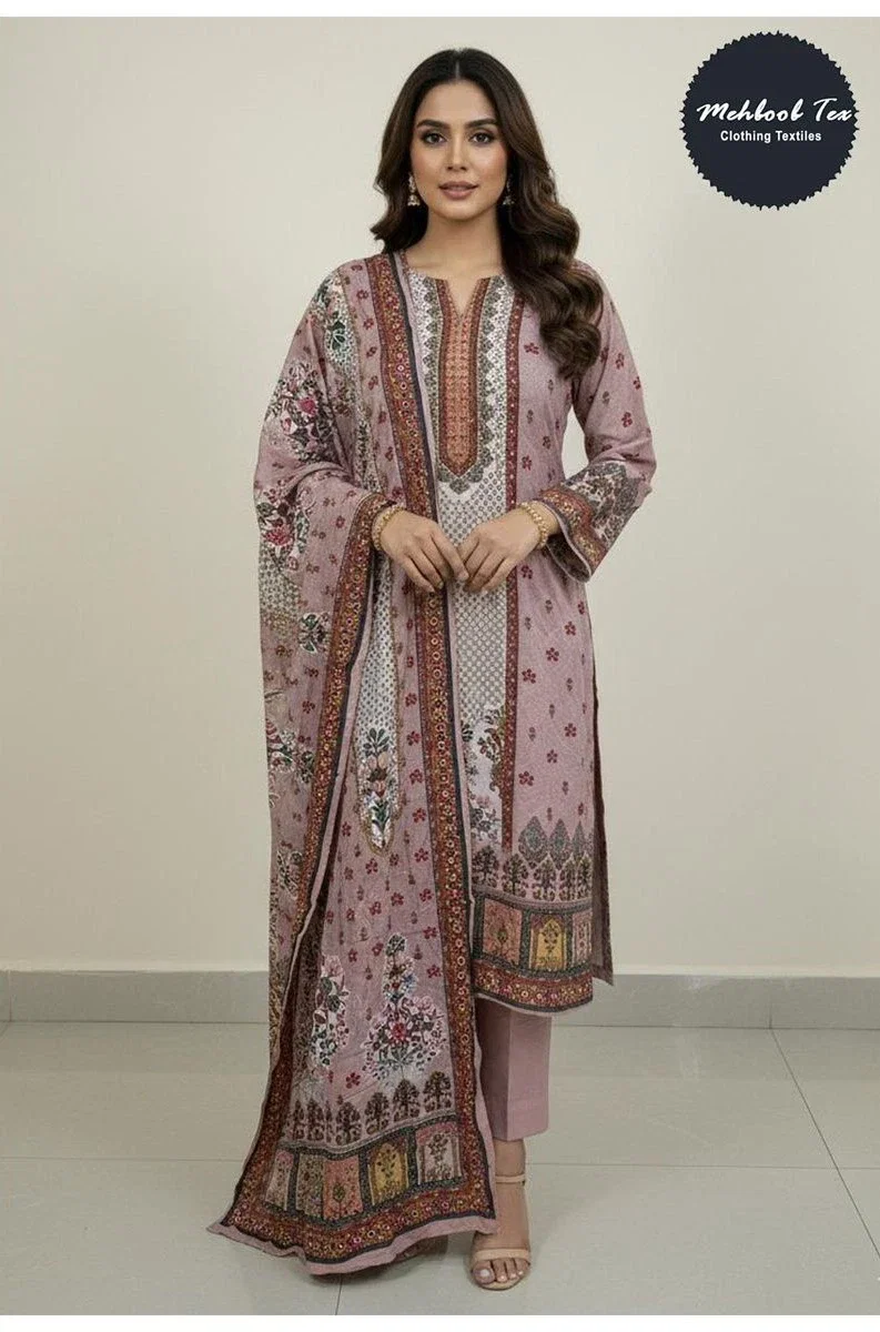 Mehboob Tex 1812 And 1813 Viscose Maslin Pakistani Salwar Kameez
