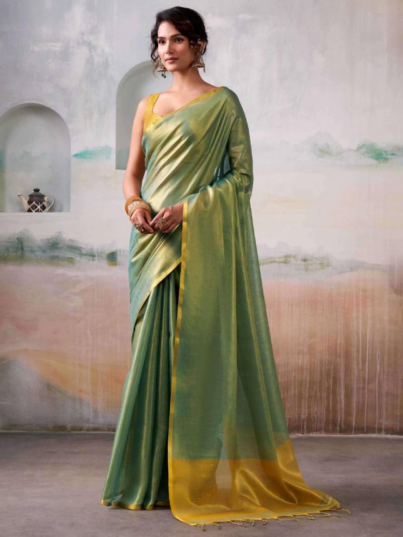 Ast Tissue Silk Fancy Silk Designer Saree Collection