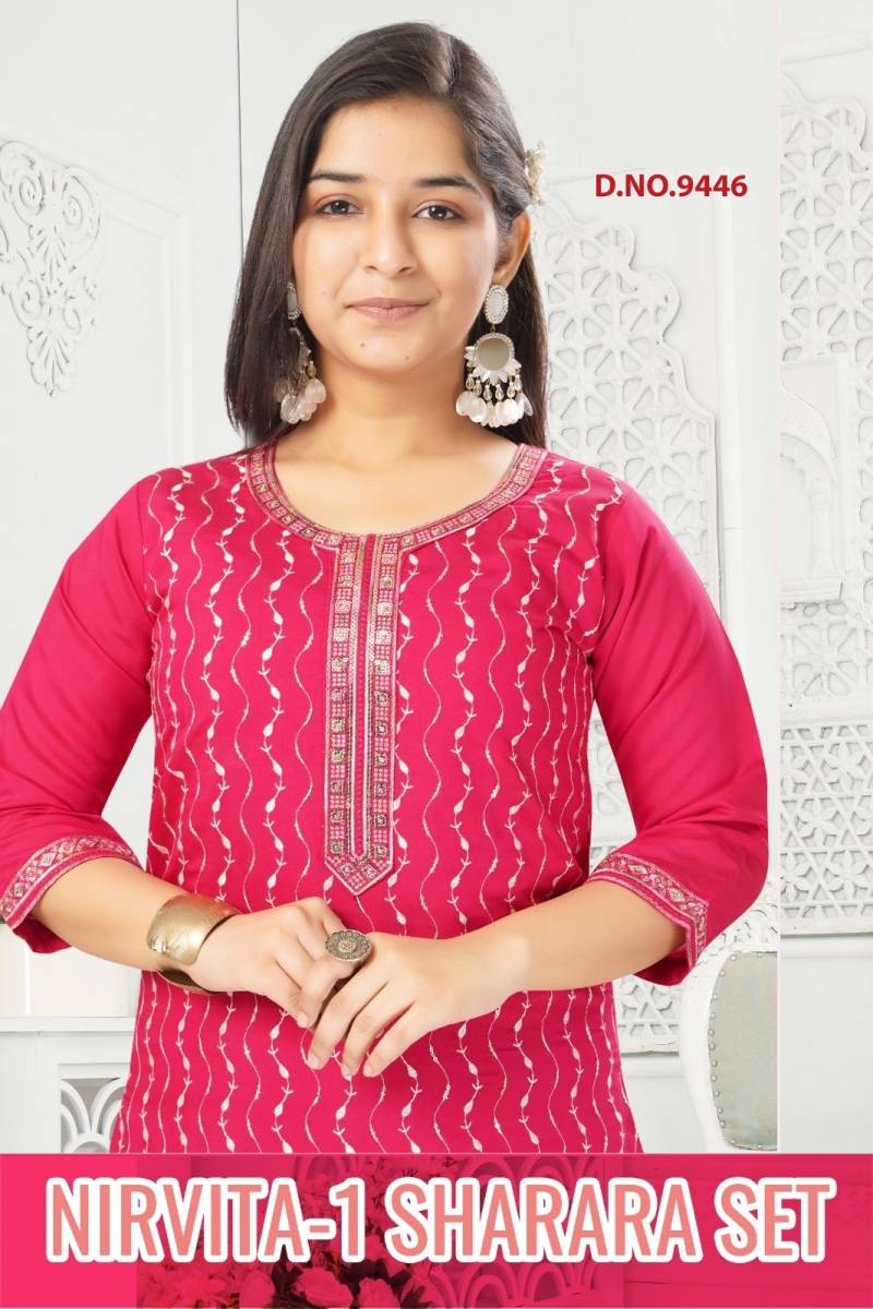 Nirvita Vol 1 Sharara Set Roman Silk Salwar Kameez Collection