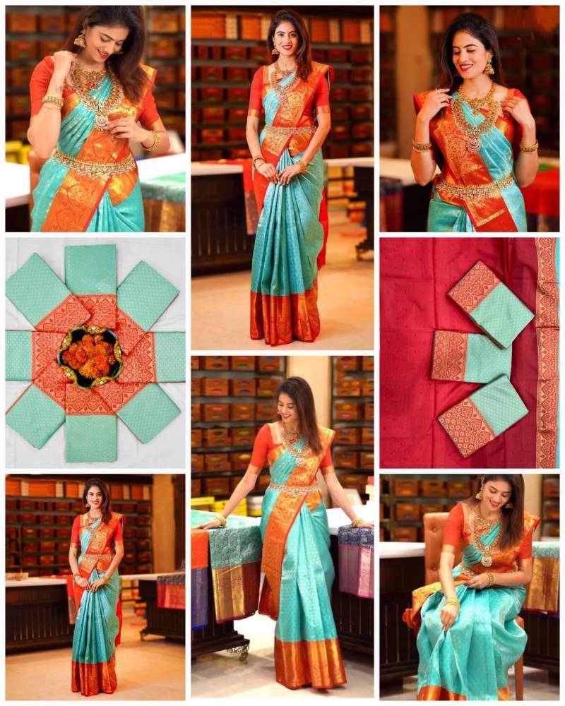 Soft Silk 6072 Lichi Soft Silk Festival Wear Rich Pallu Saree