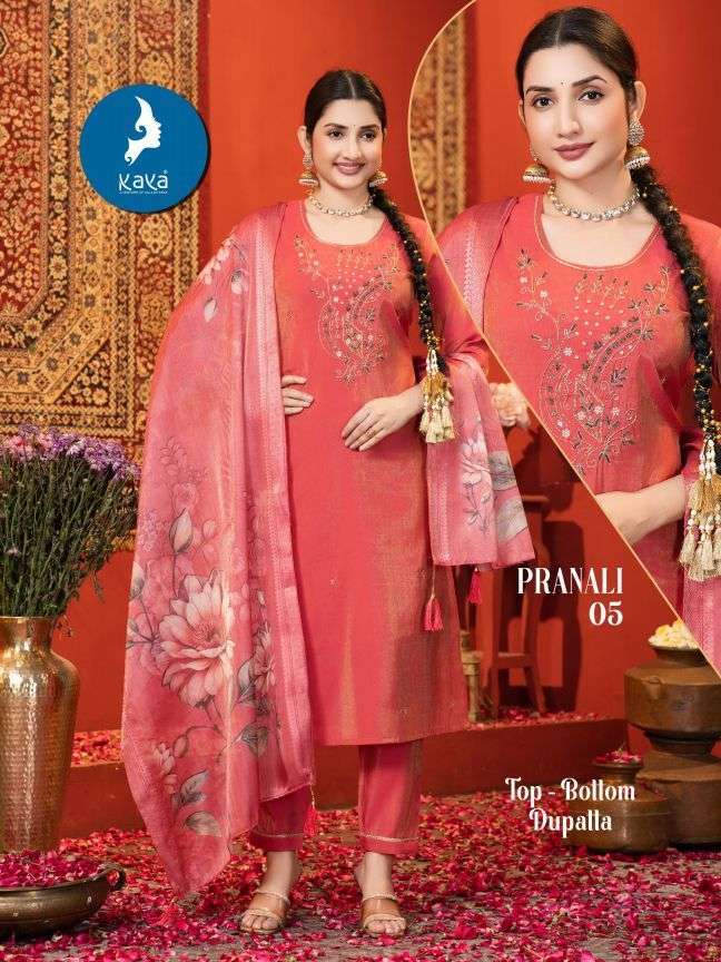 Kaya Pranali Roman Shimmer Stylish Casual Wear Kurti Pant And Dupatta