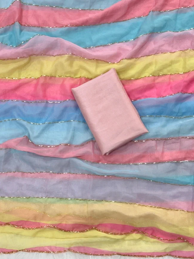Lekha Sf Arya Havy Soft Tabby Organza Fabric Saree Collection
