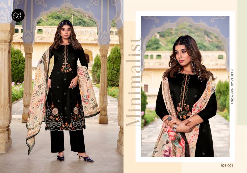 Belliza Zarqash Vol 13 Jam With Embroidery Work Dress Material
