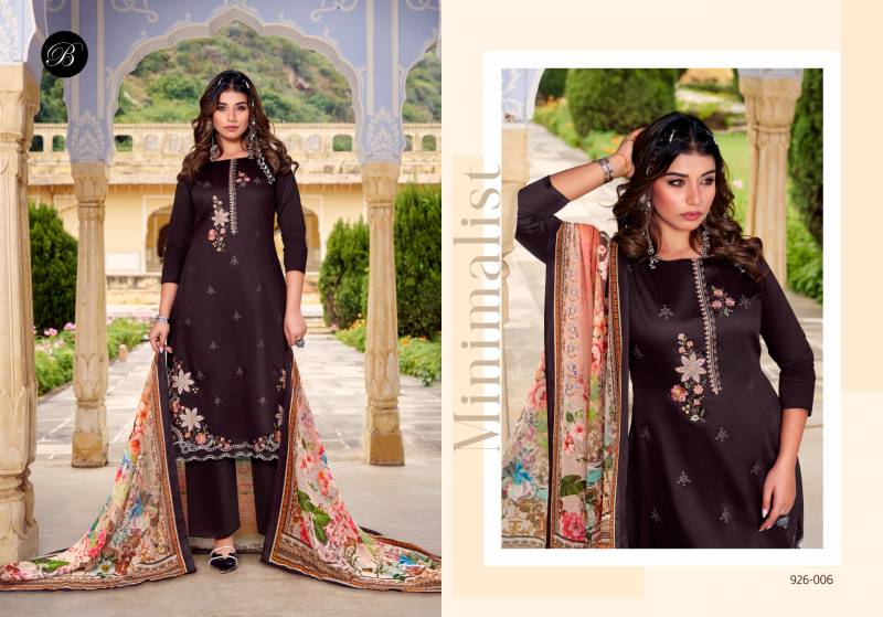 Belliza Zarqash Vol 13 Jam With Embroidery Work Dress Material