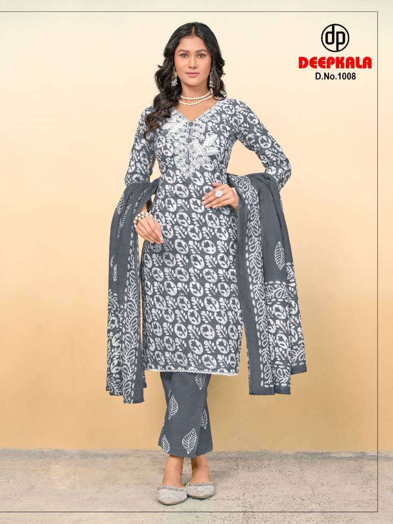 Deepkala Arohi Vol 1 Cotton Batik Printed Kurti With Bottom Dupatta