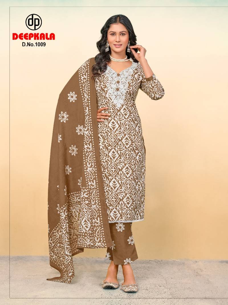 Deepkala Arohi Vol 1 Cotton Batik Printed Kurti With Bottom Dupatta