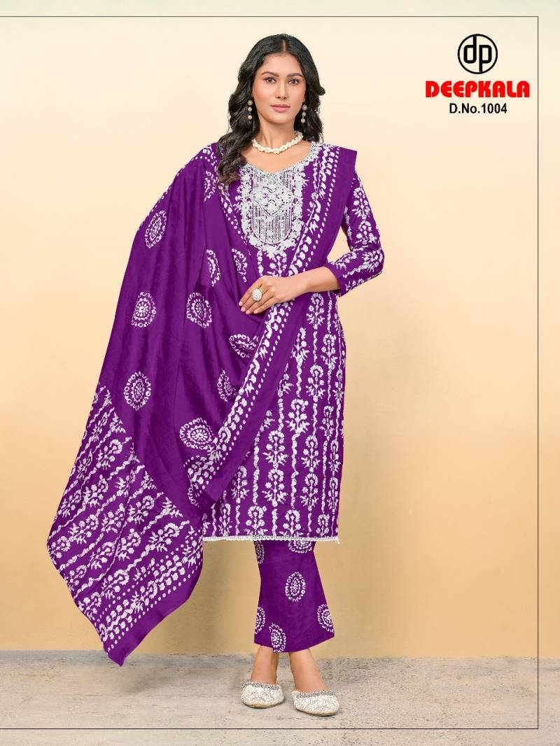 Deepkala Arohi Vol 1 Cotton Batik Printed Kurti With Bottom Dupatta