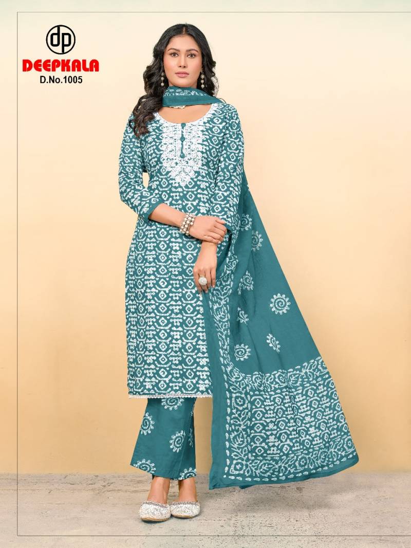 Deepkala Arohi Vol 1 Cotton Batik Printed Kurti With Bottom Dupatta