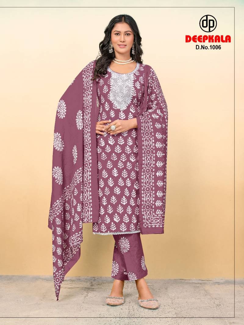Deepkala Arohi Vol 1 Cotton Batik Printed Kurti With Bottom Dupatta