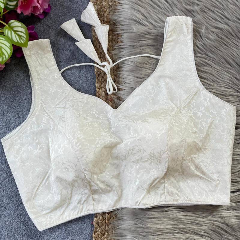 Fab Lagri Chinon Silk Jacquard Fancy Blouse Collection