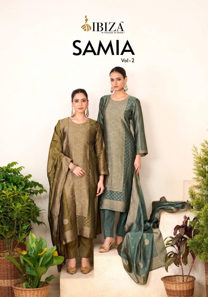Ibiza Samia Vol 2 Banglory Silk Handwork Designer Salwar Kameez