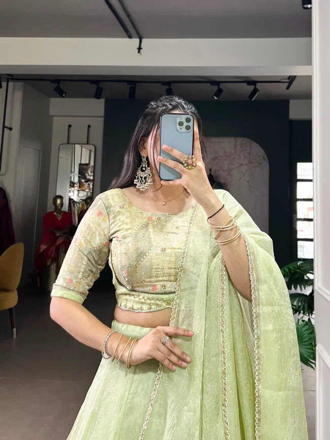Lekha Yf 1100 Allen Crush Plain Lehenga Choli Collection