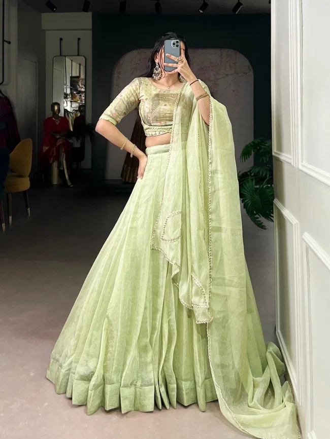 Lekha Yf 1100 Allen Crush Plain Lehenga Choli Collection