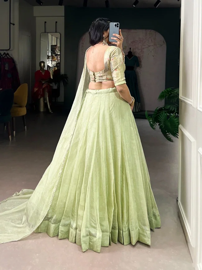 Lekha Yf 1100 Allen Crush Plain Lehenga Choli Collection