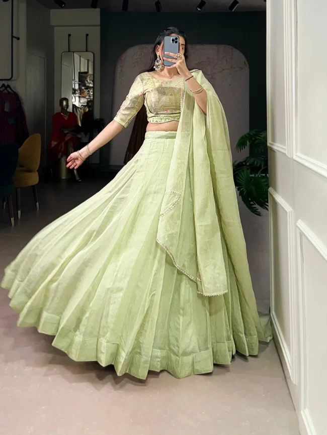 Lekha Yf 1100 Allen Crush Plain Lehenga Choli Collection