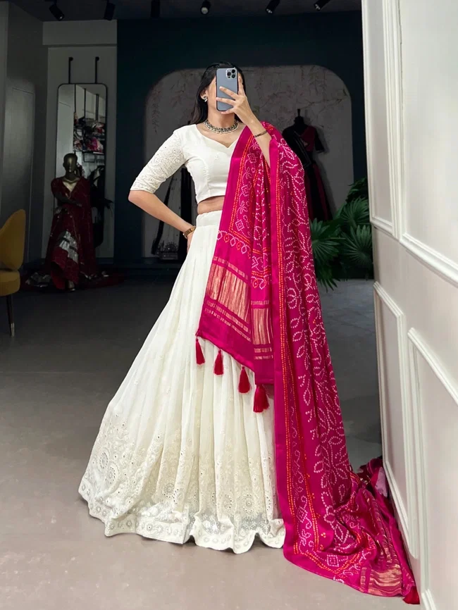 Lekha Yf 1501 Georgette Mirror Worked Designer Lehenga Choli Collection