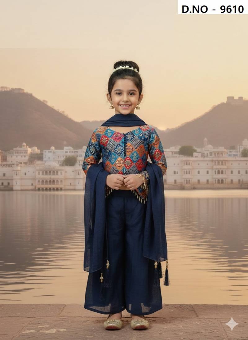 Aryaa Plazo Set 9610 Georgette Kids Indo Western Collection