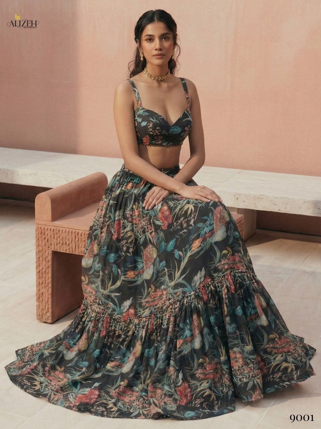 Alizeh Florence Georgette Printed lehenga Choli