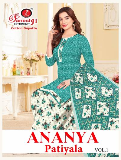 Ganeshji Ananya Patiyala Vol 1 Soft Cotton Daily Wear Dress Material