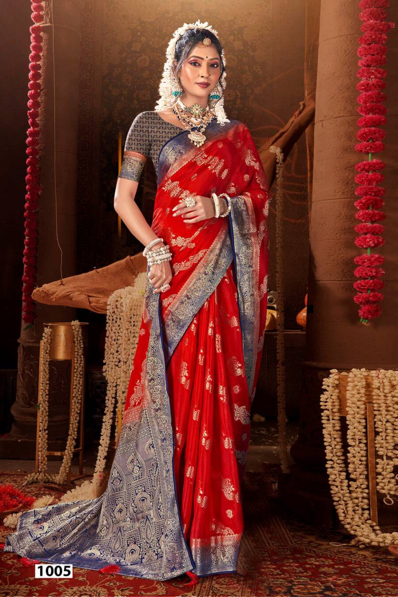 Saroj Bhumi Saroski Vol 1 Chinon Silk Beautiful Saree Collection