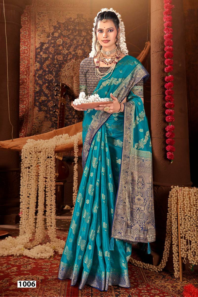 Saroj Bhumi Saroski Vol 1 Chinon Silk Beautiful Saree Collection