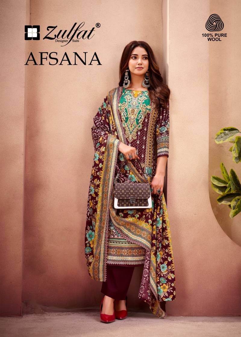 Zulfat Afsana Woollen Pashmina Dress Material Collection