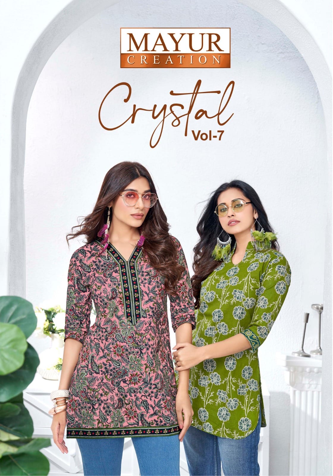 Mayur Crystal Vol 7 Poplin Cotton Printed Tunic Top