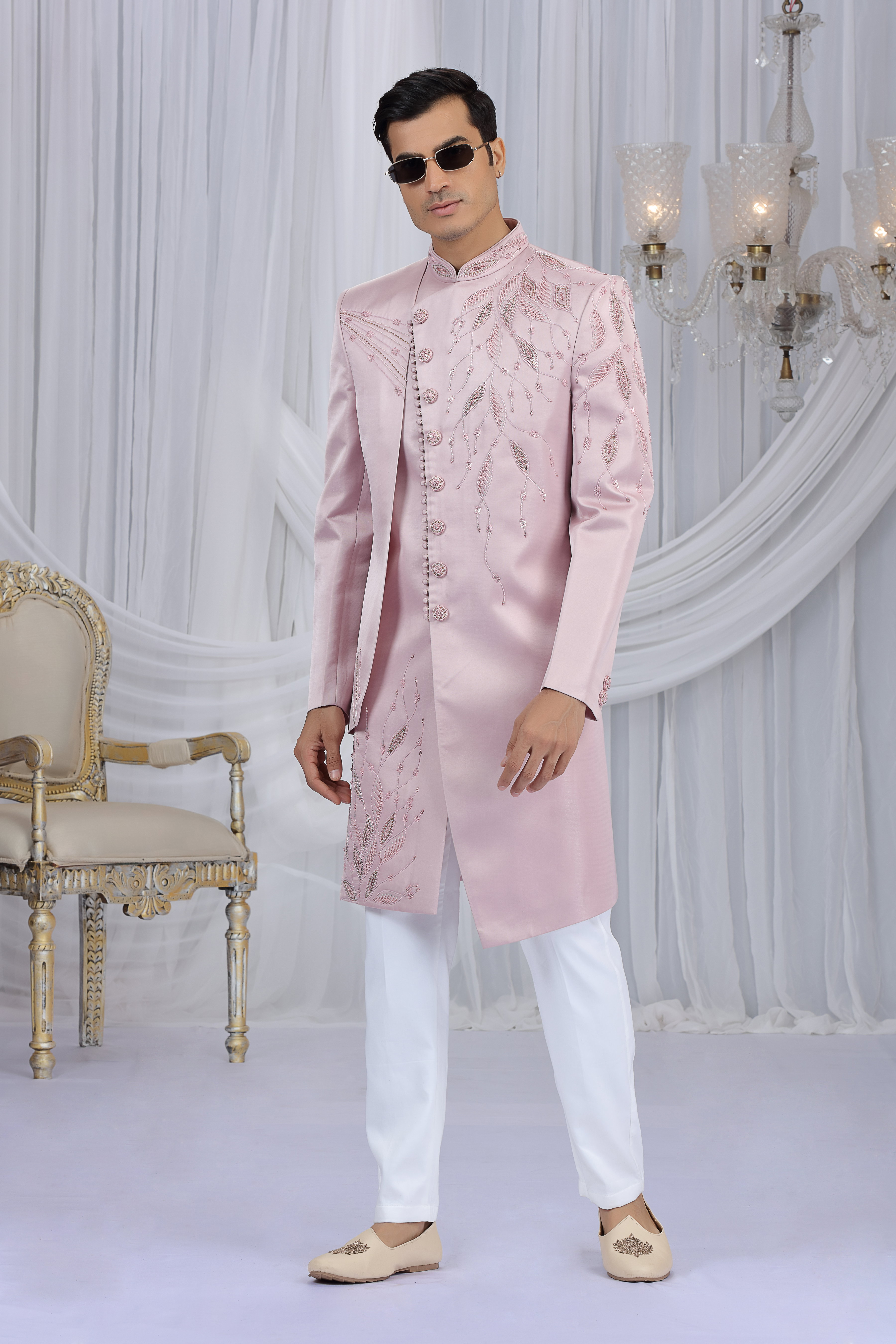 Sumi 4141 To 4146 Series Art Silk Wedding Wear Sherwani