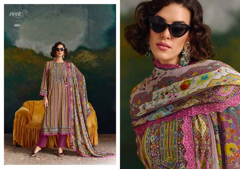 Kimora Heer Kashida Muslin Digital Printed Designer Salwar Kameez