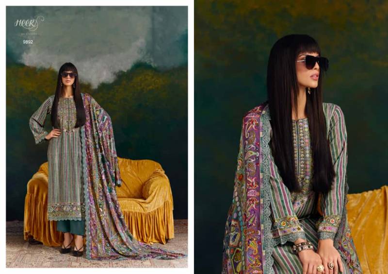 Kimora Heer Kashida Muslin Digital Printed Designer Salwar Kameez