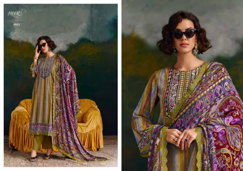 Kimora Heer Kashida Muslin Digital Printed Designer Salwar Kameez