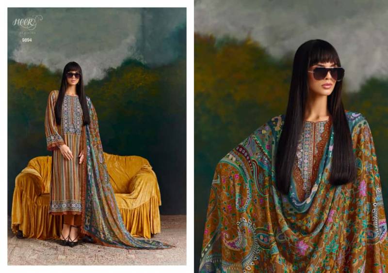 Kimora Heer Kashida Muslin Digital Printed Designer Salwar Kameez