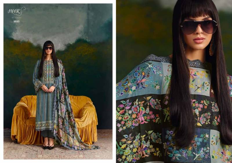 Kimora Heer Kashida Muslin Digital Printed Designer Salwar Kameez