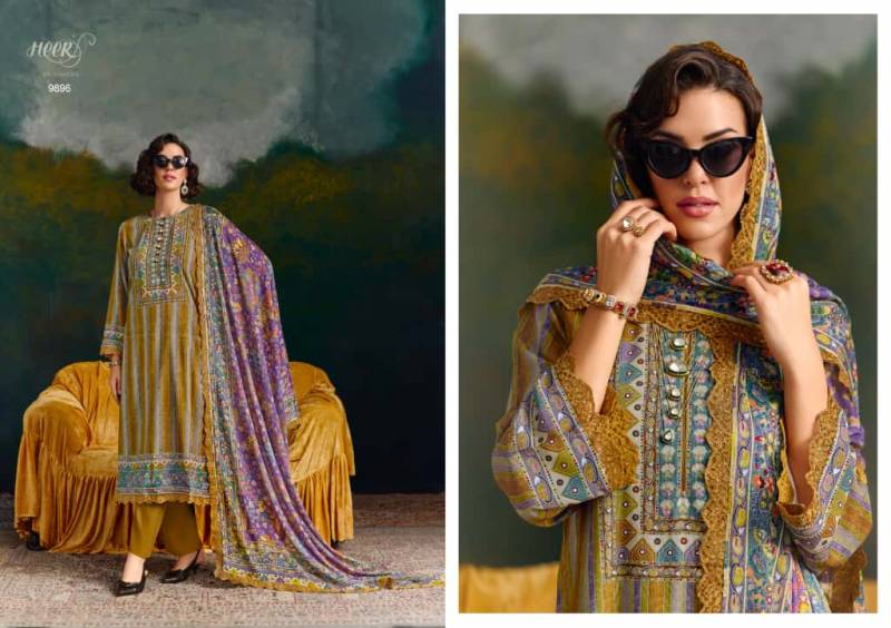 Kimora Heer Kashida Muslin Digital Printed Designer Salwar Kameez