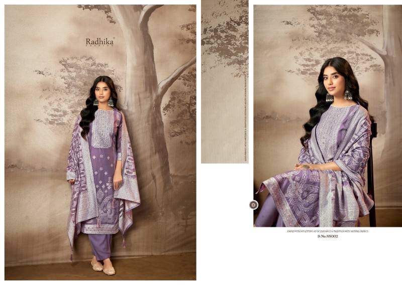 Radhika Azara Banarasi Adha Vol 8 Cotton Jacquard Work Dress Material