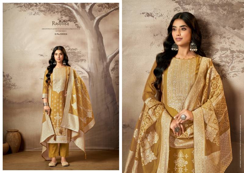 Radhika Azara Banarasi Adha Vol 8 Cotton Jacquard Work Dress Material