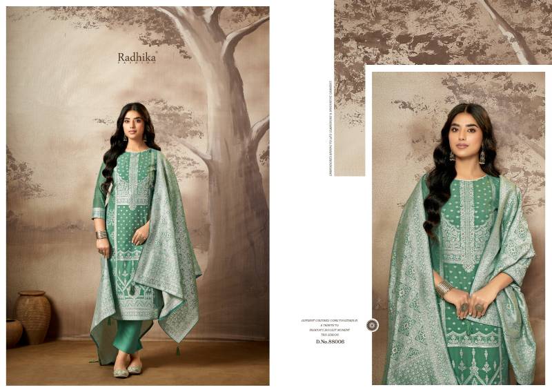 Radhika Azara Banarasi Adha Vol 8 Cotton Jacquard Work Dress Material