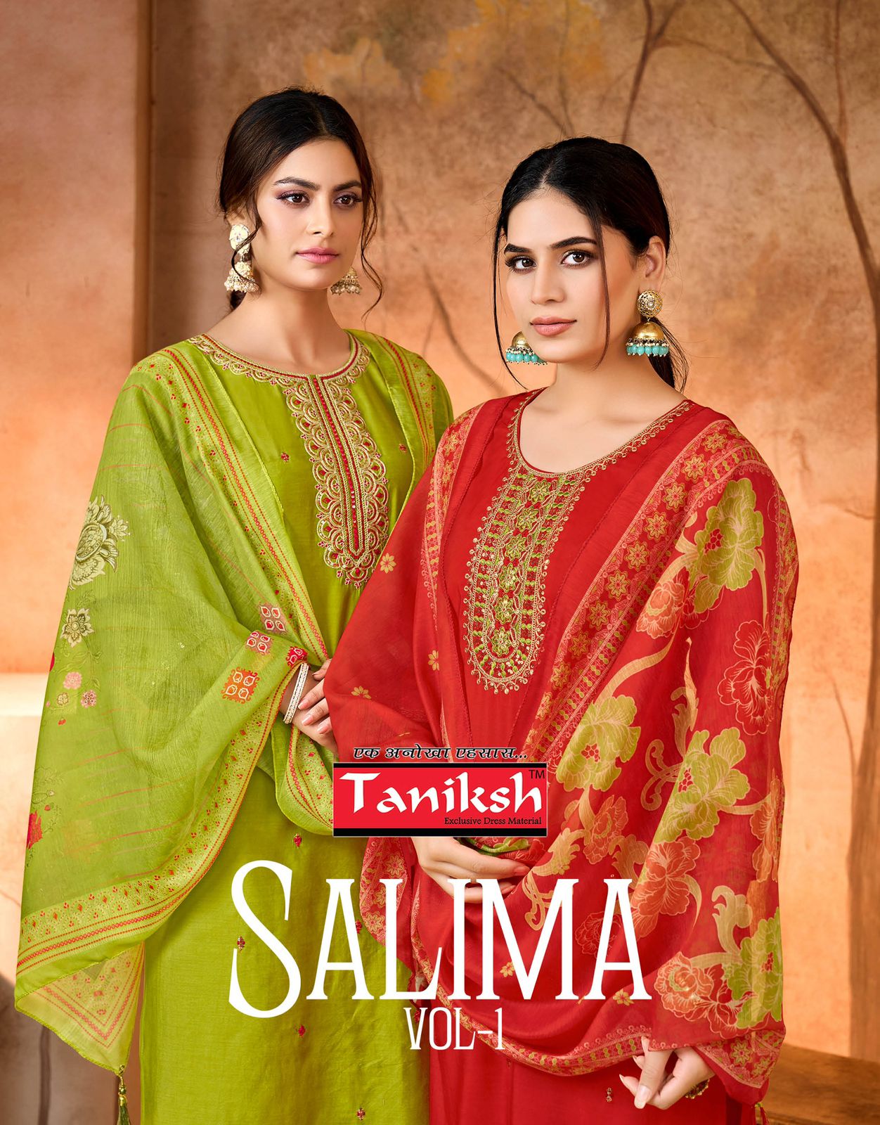 Taniksh Salima Vol 1 Roman Embroidery Kurti Bottom With Dupatta