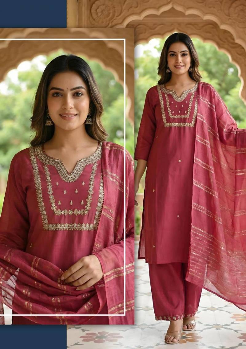 Naisha K 486 Vetican Casual Wear Top And Bottom Dupatta Collection