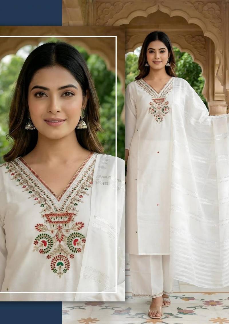 Naisha K 486 Vetican Casual Wear Top And Bottom Dupatta Collection