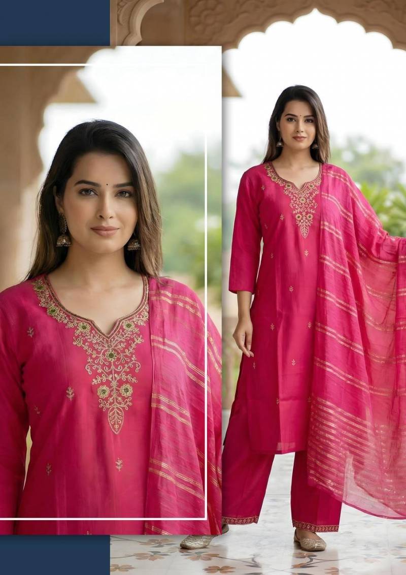 Naisha K 486 Vetican Casual Wear Top And Bottom Dupatta Collection