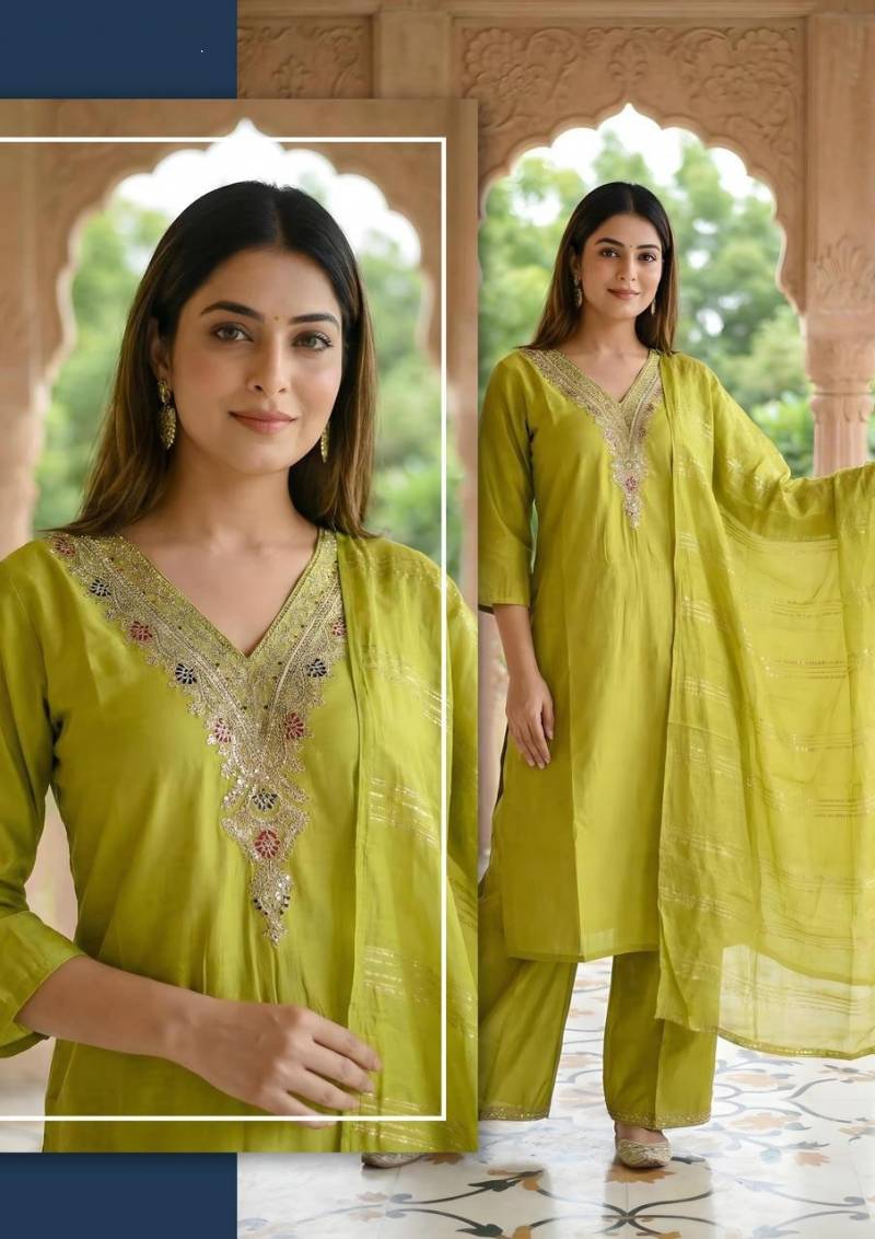Naisha K 486 Vetican Casual Wear Top And Bottom Dupatta Collection