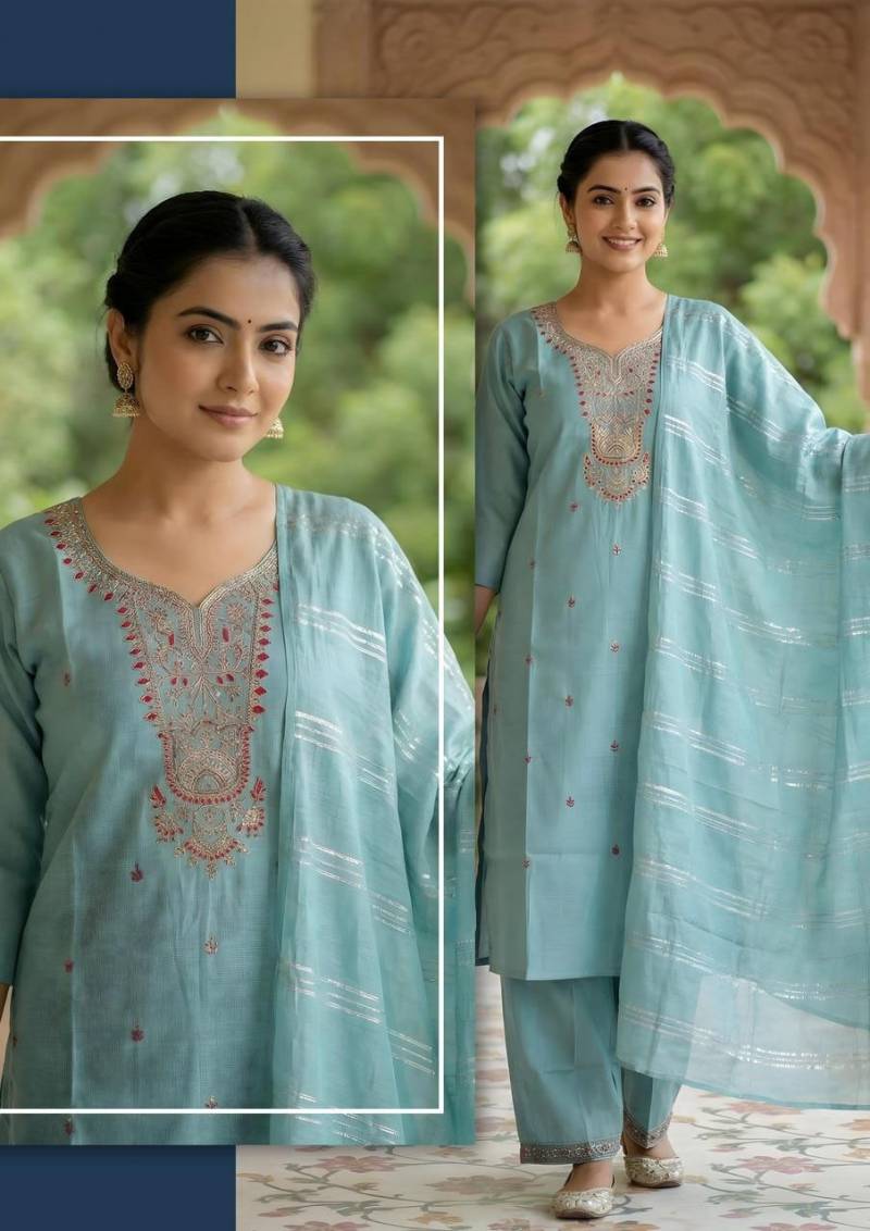 Naisha K 486 Vetican Casual Wear Top And Bottom Dupatta Collection