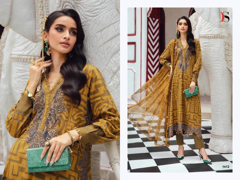 Deepsy Maria B M Print 25 Vol 5 Chiffon Dupatta Pakistani Salwar Suit