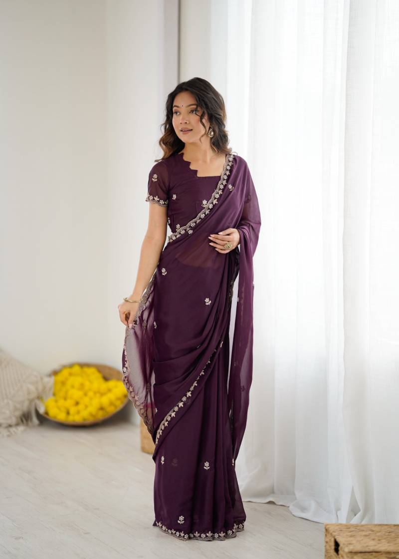 Bt 3147 Beautiful Star Georgette Zari Worked Saree Collection