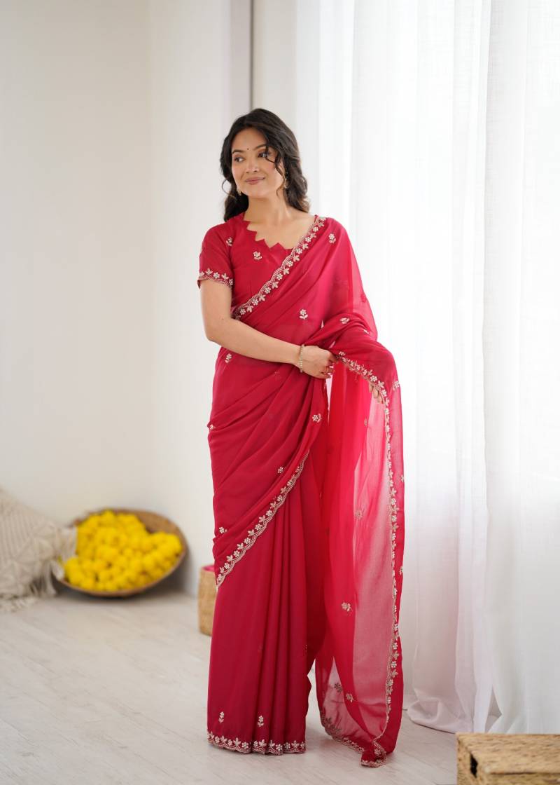 Bt 3147 Beautiful Star Georgette Zari Worked Saree Collection