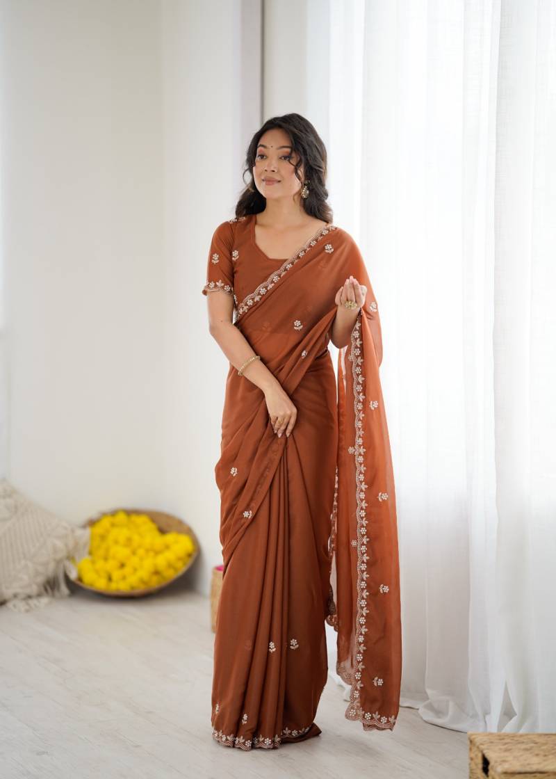 Bt 3147 Beautiful Star Georgette Zari Worked Saree Collection